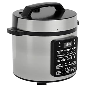 OLIXIS Electric Pressure Cooker 6 Quart Stainless Steel Multi Cooker Electric for Pressure 12-in-1 Rice, Steamer, Yogurt Maker, Slow Cook,Meat Stew, Cake, Porridge, Multigrain