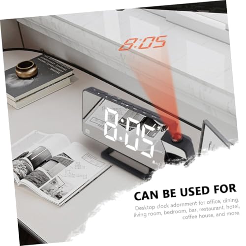 Reloj despertador digital con proyector ajustable para mesa de noche 5