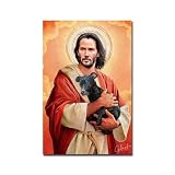 AEFOUU Moderne nordische Leinwandbilder mit Keanu Reeves 