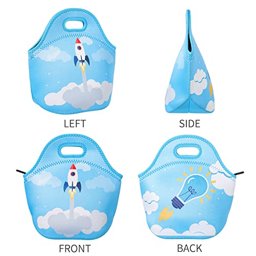 Goiealeaes Neoprene Lunch Bag, Thick Insulated Lunch Box - Durable & Waterproof Lunch Tote With Zipper For Outdoor Travel Work School，Men,Women,Office…Suitable For 6 Years Old #TOP3