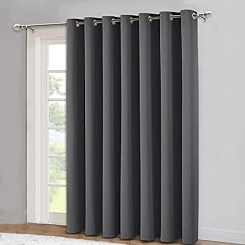 ONE PANEL Curtain Blackout Thick46"x54"Thermal Eyelet Curtain One Panel Eyelets Curtains Super Soft Curtains for Bedroom Drop Curtains for Living 1 Panel(Charcoal Grey, 1 Panel W46"xL54"(W117XL137CM)
