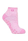 HEAT HOLDERS - Ladies low cut thermal slipper ankle socks in 4 colors, 5-9 US (Light Pink Cream)