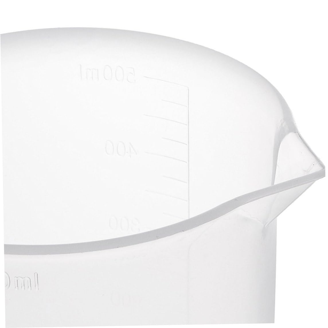 AEIOFU Plastic Beaker Transparent Measuring Cup 500ml Labs Graduated Beaker Without Handle for Scientific Lab Kitchen Liquids Measuring Cup Plastic Beaker Transparent Beaker Measuring Beaker