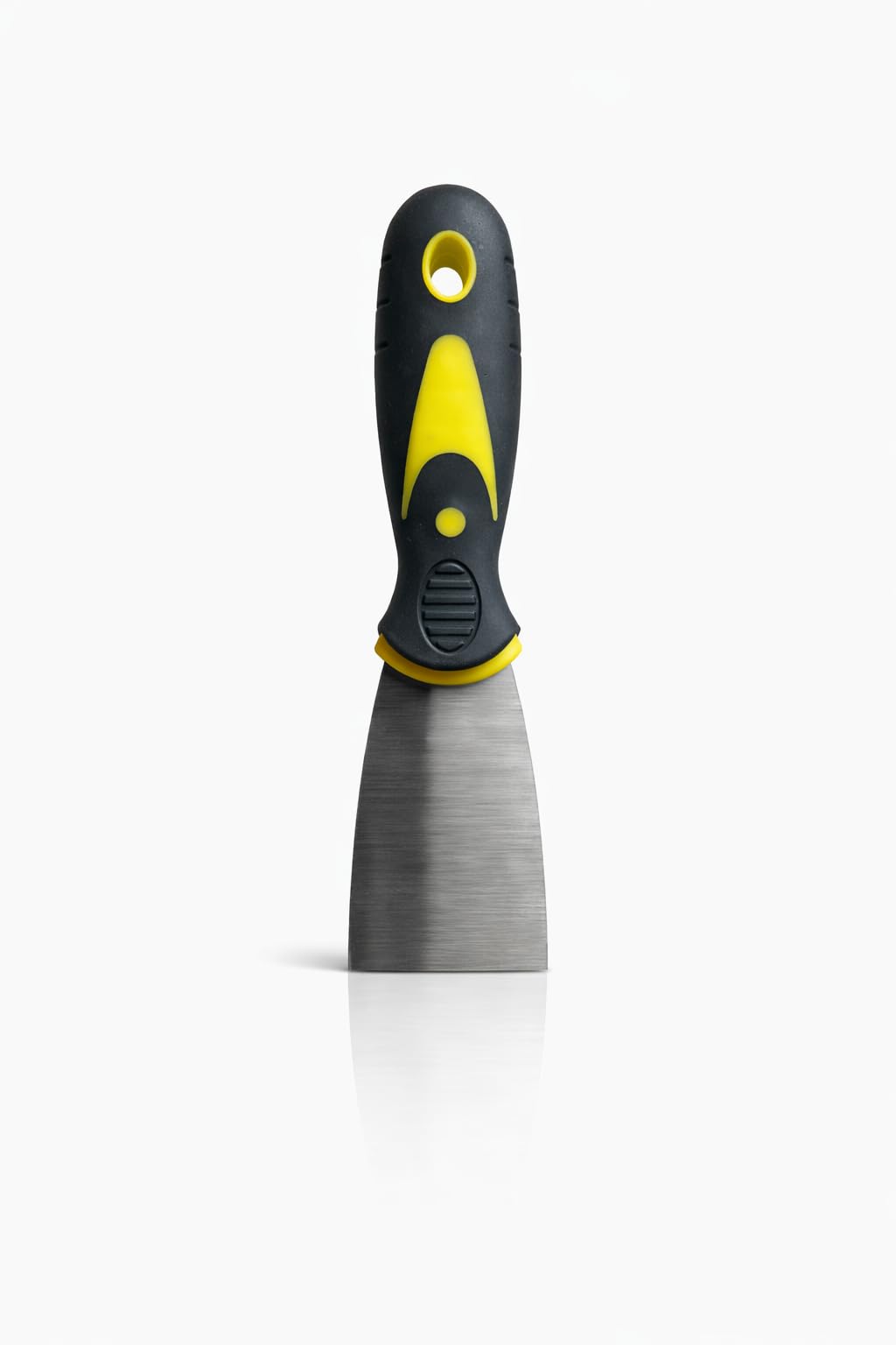 Metal Spatula, Çelik Bıçaklı Macun Kazıyıcı, Sarı-Siyah Ergonomik Saplı, 50mm