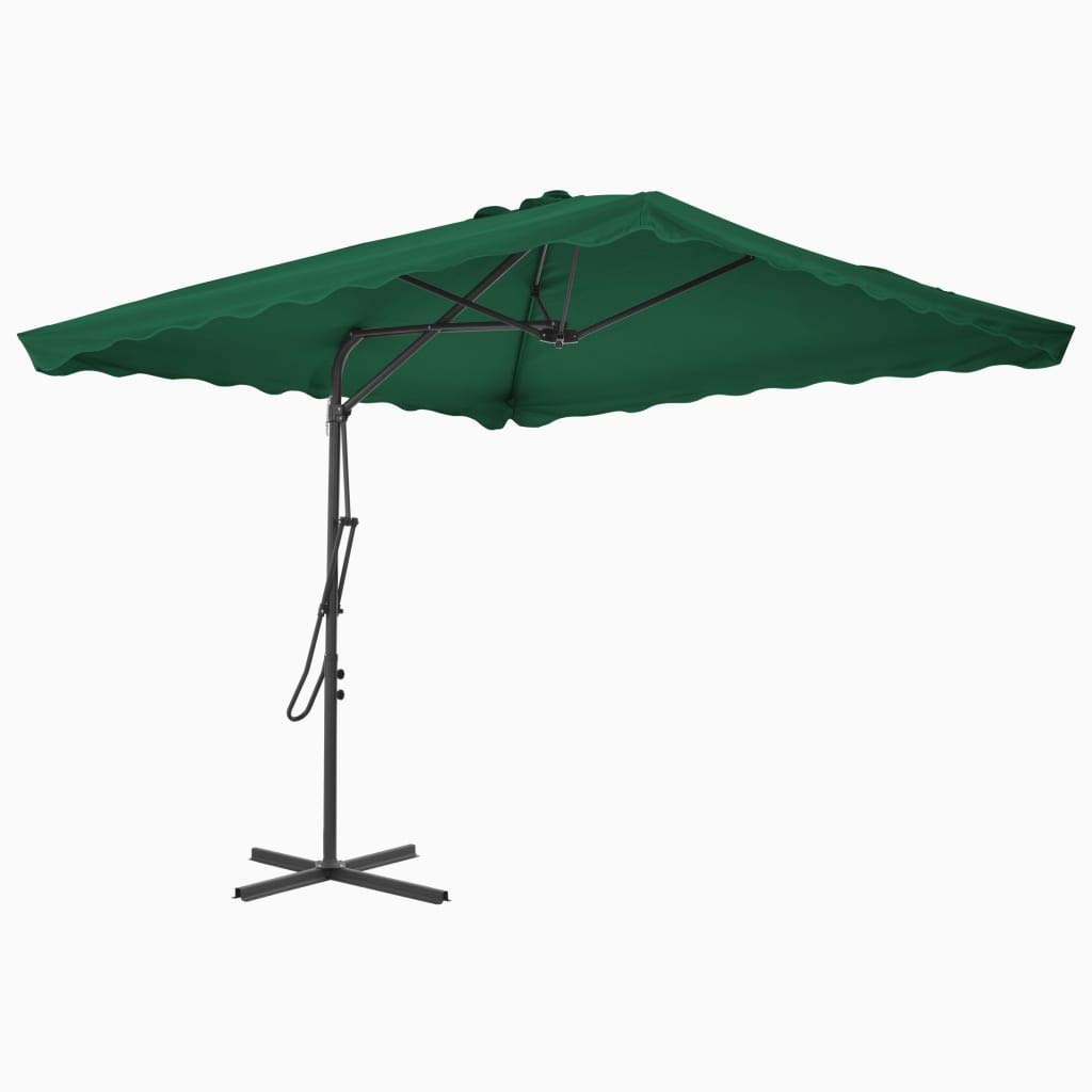 Festnight Parasol Excéntrico Puede Rotar 360 Grados, Apto Como Parasol para Jardín o Sombrilla, 250 x 250 x 230cm Verde