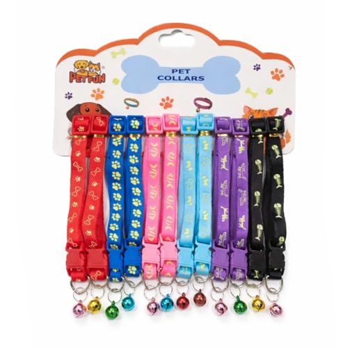 Image of Adjustable Dog & Cat Collar 10mm | Durable, Comfortable & Stylish Pet Collar | Ideal for Small, Medium & Large Pets- Color May Vary (2, New Printed Collar)