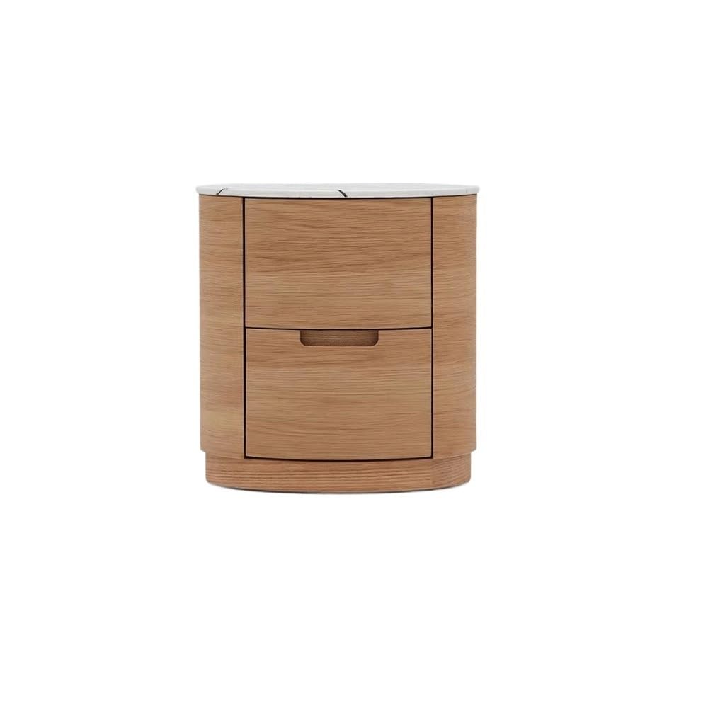 BHGFYXBS Side Tables Bedroom Minimalist Master Bedroom Bedside Storage Cabinet Simple Style Two Drawer Solid Wood Bedside Table Bedside Tables