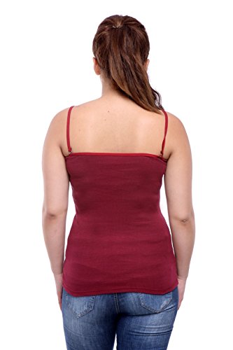 Image of Teemoods Women's Cotton Spaghetti Strap Camisole Slip - Adjustable Straps, Slim Fit, Soft Innerwear Tank Top for Layering & Everyday Comfort