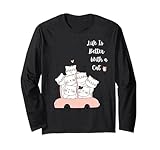 Life Is Better With a Cat Funny Unisex Design Tee