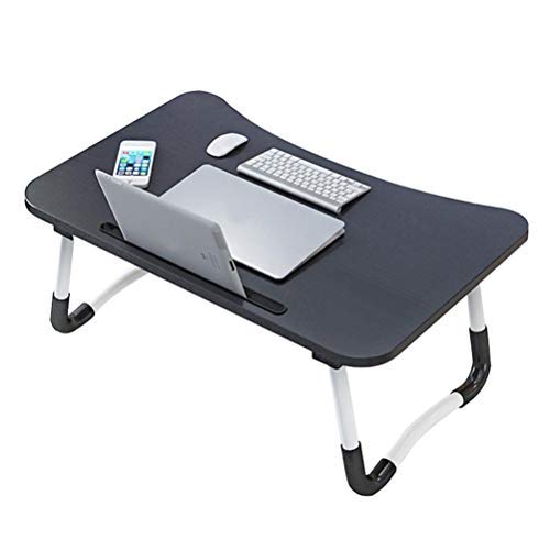 Foldable Laptop Bed Table Multi-Function Lap Table with Storage Drawer and Water Bottle Holder, Serving Tray Dining Table with Slot for Eating Breakfast, Working on Bed/Couch/Sofa