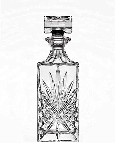 James Scott Crystal Decanter for Whiskey, Liquor and Bourbon - 25 Oz. | Irish Cut design | Gift Box - Thumbnail 2