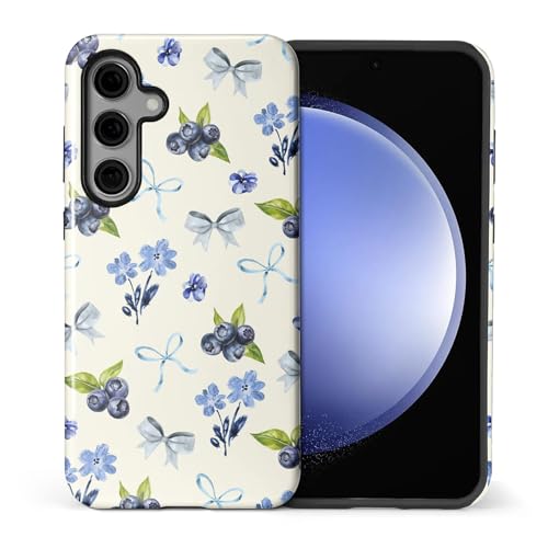 Coque Samsung S23 FE nœud papillon myrtille étui de protection élégant pour le quotidien