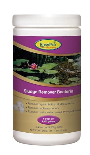 EasyPro Pond Product SBB24 Sludge Remover Bacteria – 24ct. 1oz Blocks | Initial Dose and Maintenance Dose upto1 Block per 1000 gallons