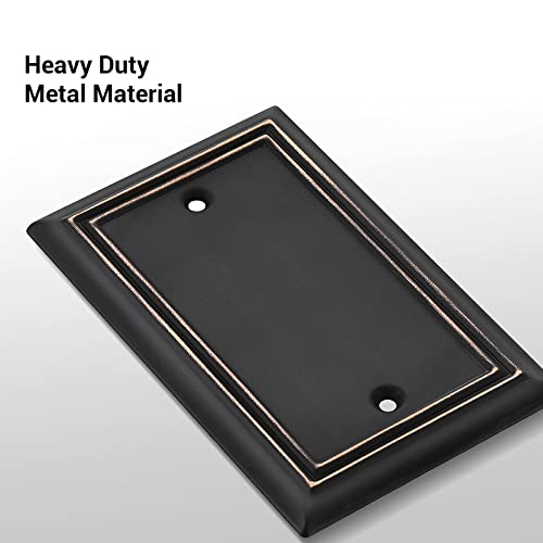 DEWENWILS 4-Pack Blank Wallplates, Aged Bronze Outlet Cover, Metal - image 2