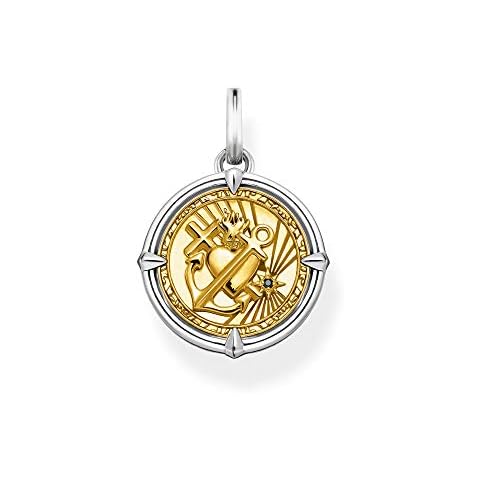 Thomas Sabo Unisex Anhänger Glaube Liebe Hoffnung Kreuz Herz Anker Gelbgold 925 Sterling Silber PE870-849-7 Cover
