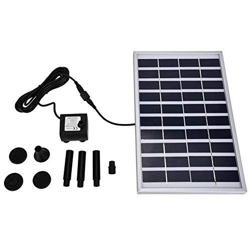 Solar Water Pump, 5W Solar Fountain Water Pump Floating Fountain Submersible Solar Water Pump Garden for Sun Powered Fountain/Waterfall/Pond Aeration/Aquarium/Aquaculture