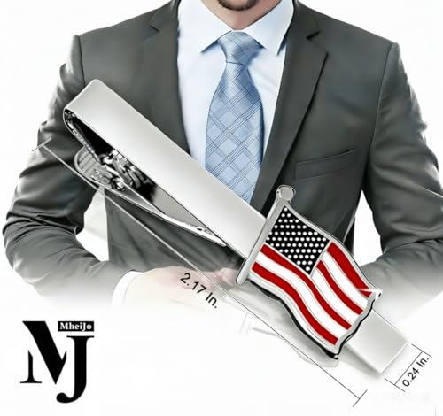 Image of Tie Clips for Men, Tie Clip, Tie Bar, Tie Bars for Men, Silver Tie Tack Pins Unique, Mens Lapel Pins for Suits Shirts, Neck Tie Clasps for Women Boys Dad Father, Jewelry Accessories Gifts for Holiday