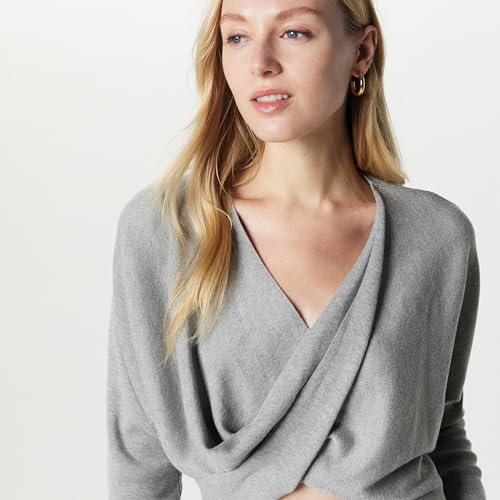 The Drop Women's Roja Twist Front Cropped Sweater Top3