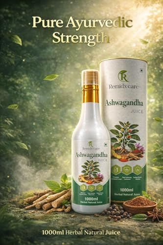 Image of Ashwagandha Juice Herbal Liquid Drink with Saffron Pumpkin Seed Ginger Natural Wellness Beverage for Men & Women 1000ml No Artificial Colour