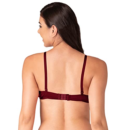 Image of Komli - Heavily Padded Push-Up Bra - Cotton Rich - Balconette - 3 /4th Coverage, Seamless, Wireless, Multiway Straps - T-Shirt Bra