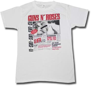 Urban outfitters ガンズ アンド ローゼズ tシャツ 白 Guns N Roses