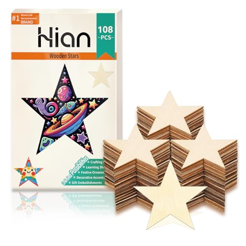 Il pacchetto include: 100 pezzi di legno non finiti a forma di stella, ogni legno a stella misura 2 x 2 pollici, 0,25 cm di spessore (misurazione manuale, potrebbero esserci degli errori). Può essere utilizzato per una varietà di scene fai-da-te, etichette per vino, etichette con nome, Natale, festa di compleanno, matrimonio, libro degli ospiti, decoupage, usato per realizzare bandiera americana in legno, pirografia, incisione laser, etichetta regalo ecc.