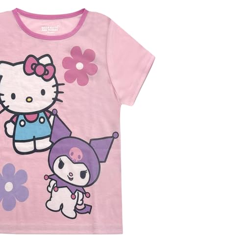 Hello Kitty Girls Pajama Set - 3 Piece Pants, T-Shirt & Shorts - Sleepwear PJ Set for Kids, Toddler Girl Pajamas2