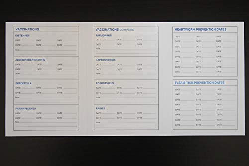 Dog-Vaccination-Record--30-Pack-Dog-Vaccines-Record-Puppy-Shot-Record-49-x-34-Inches 30 Pack Dog Vaccines Record