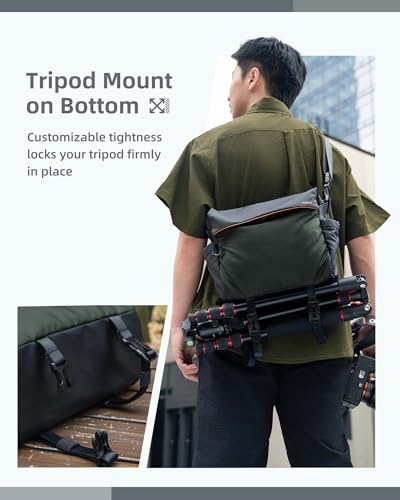 Bolso bandolera para cámara DSLR compacto y ajustable miniatura 4