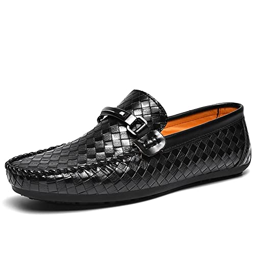 Men's Loafers Shoes Moccasins Shoes Flat Heel Plaid PU Leather Comfortable Flat Heel Flexible Casual Slip On2
