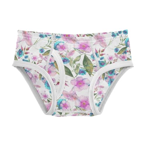 Boys' Exclusive Briefs Toddler Underwear 95% Combed Cotton Boxerbriefs 2T Watercolor Floral Pattern 81