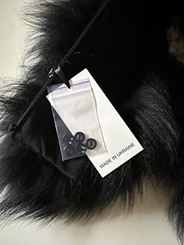 Black Big Large Collar Fur fox for winter coat parka hood for men and women2