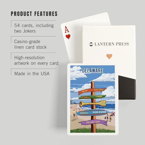 Lantern Press Delaware 52 Cartas Poker Size miniatura 3