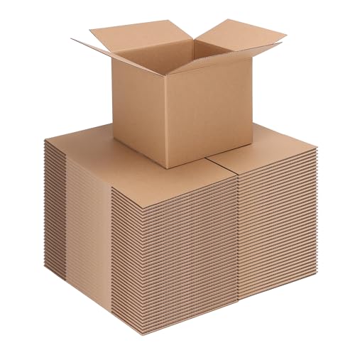 CRUGLA Cajas de envío de cartón corrugado de 7 x 7 x 6 pulgadas, cajas de envío a granel para pequeñas empresas