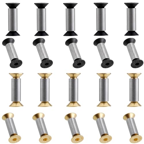 20-Pack M4 Hex Flat Head Knife Screws & Rivets - 5mm Alloy Steel Fasteners for Blade Repair