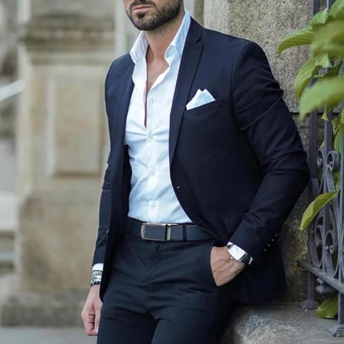 Genuine Luxury Men's Leather Belt With Metal Automatic Buckle3