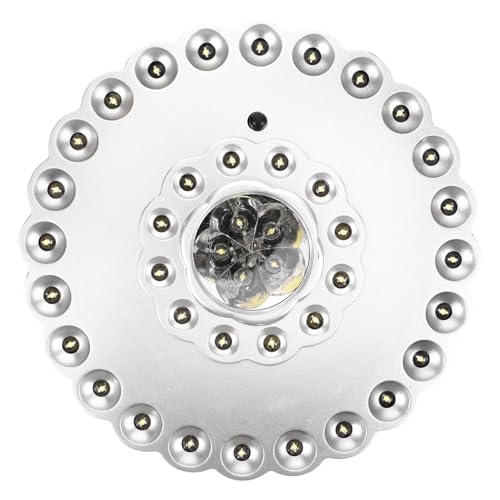iplusmile Lampada Da Campeggio a Led 36 Luci Per Esterni Gancio, Luce Per Ombrellone Da Giardino Ad Alta Luminosità Per Escursionismo e Tende, Lampada a Disco Rotonda Senza Batterie