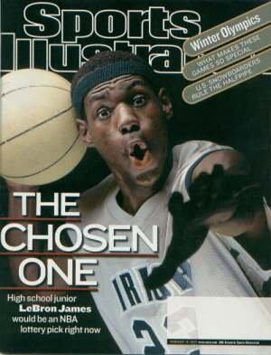 LeBron James"Chosen One" Sports Illustrated Magazine - First cover February 18, 2002
