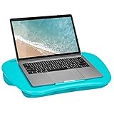 LapGear Mydesk Lap Desk with Device Ledge and Phone Holder - Turquoise - Fits Up to 15.6 Inch...