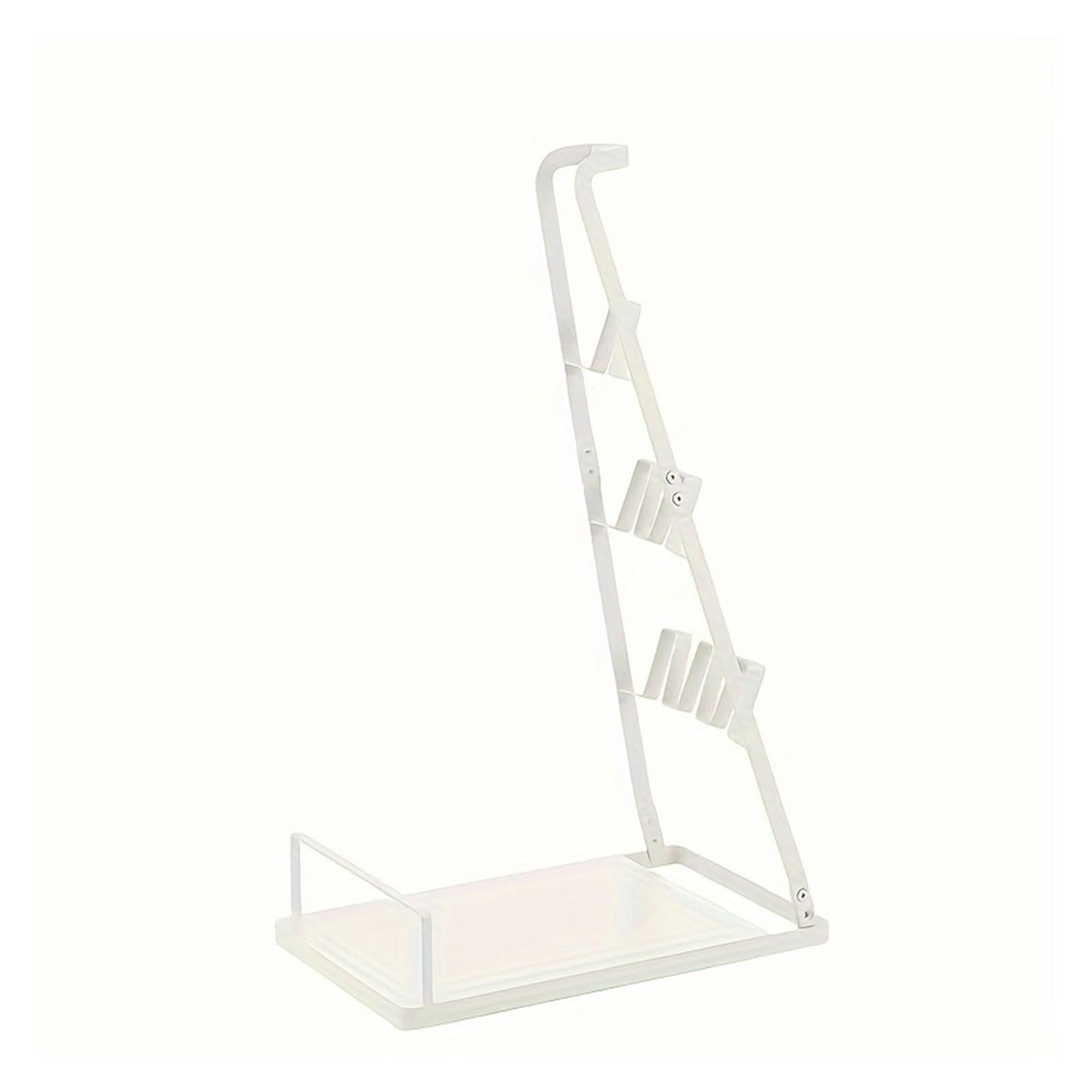 Soporte universal de metal for aspiradora: se adapta a la mayoría de aspiradoras verticales, almacenamiento vertical que ahorra espacio(WHITE)