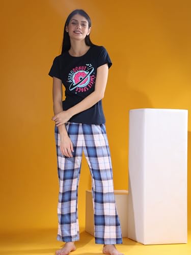 Image of B STORIES Women's Cotton Pyjama Set | Comfort and Relexed Nightsuit for Ladies