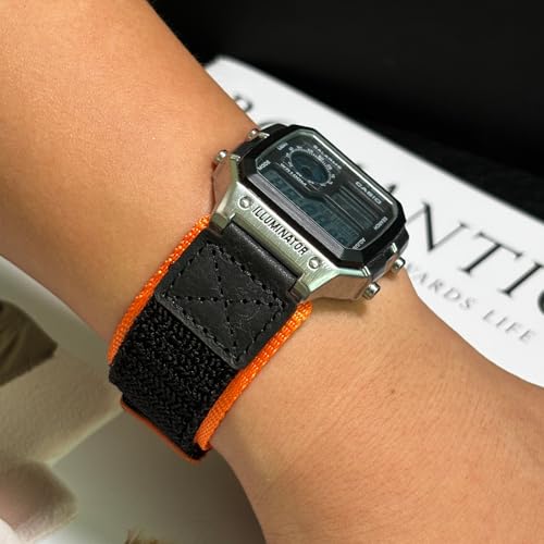 Correa de nailon de 18 mm de liberación rápida compatible con Casio A168W y relojes digitales 3