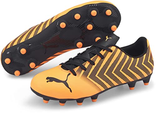 PUMA - Juniors Tacto Ii Fg/Ag Shoes, Size: 5 M US Big Kid, Color: Neon Citrus/Puma Black