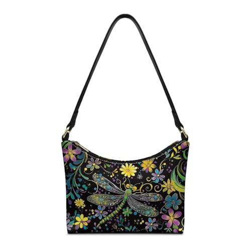 Image of Handbag for Women Leather Underam Shoulder Bag with Zipper Fashion Work Purse Waterproof Travel Wallet