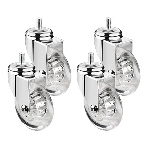 Roulettes pivotantes haut de gamme en polyuréthane transparent pour mobilier - 2