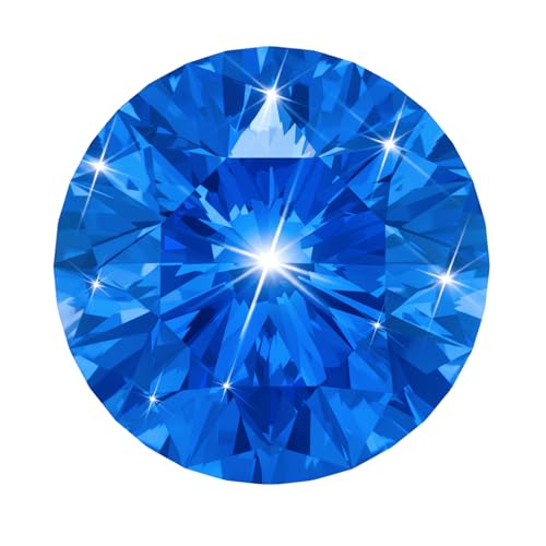 0.5 ct Lab Grown Saphir Edelstein, Runder Brillantschliff Züchtung Saphir Lose Stein mit GRA Zertifikat, Hohe Qualität für Schmuckherstellung