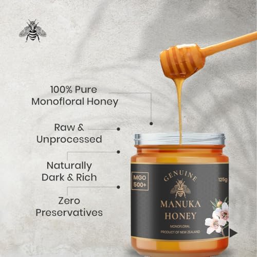 Image of Genuine Manuka Honey MGO 300+ 125g | 100% Pure New Zealand | Immunity Booster | Raw & Lab Tested | Daily Wellness Honey