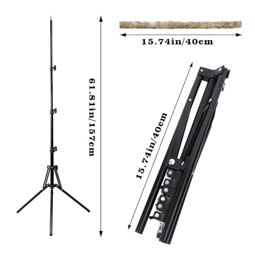 Bird Training Poleiro Stand Bird Play Stand Sturdy 61.81in Multifunções Pepper Wood Parrot Poleiro S