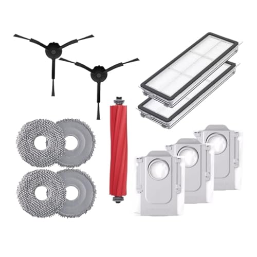 Accessory of Washable Filter Main/Side Brush Mop Dust Bag Robot Vacuum Cleaner Parts Optional,Compatible for Roborock Q Revo Pro/S(Revo Pack 1)