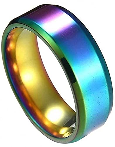 MEENAZ Stainless Steel Metal Stylish adjustable size proposal Couple band thumb Blue Titanium Steel Finger Ring for Men Mens Boys Boyfriend MEN RINGS-AM04-17